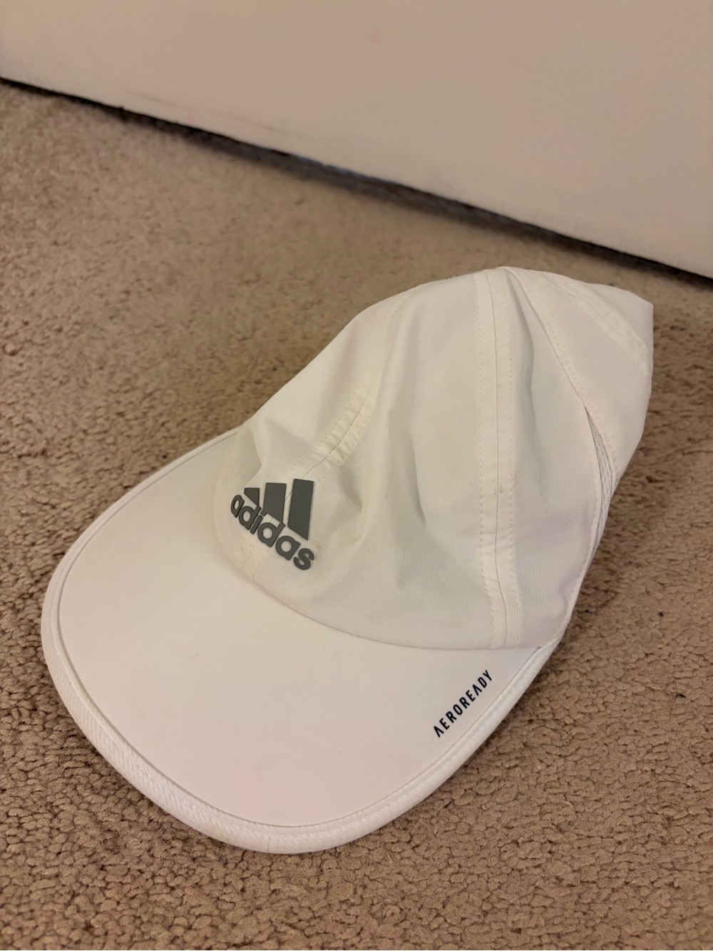 adidas White Cap with Gray Logo